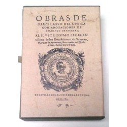 OBRAS DE GARCILASO DE LA VEGA 2 TOMOS, CON ANOTACIONES DE FERNANDO DE HERRERA (SEVILLA ALONSO DE LA BARRERA 1580)